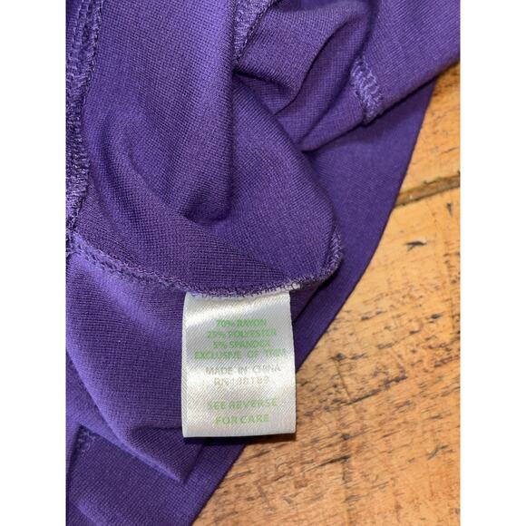 Womens Lilly Pulitzer Purple Embroidered Collar Jonah Knit 3/4‎ Sleeve Dress M - Picture 8 of 8